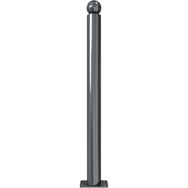 Ornamental bollard | Series 475B | � 76 mm | stationary, to be fixed by plugswith base plate 100 x 150 mm | without lock | without eyelet
